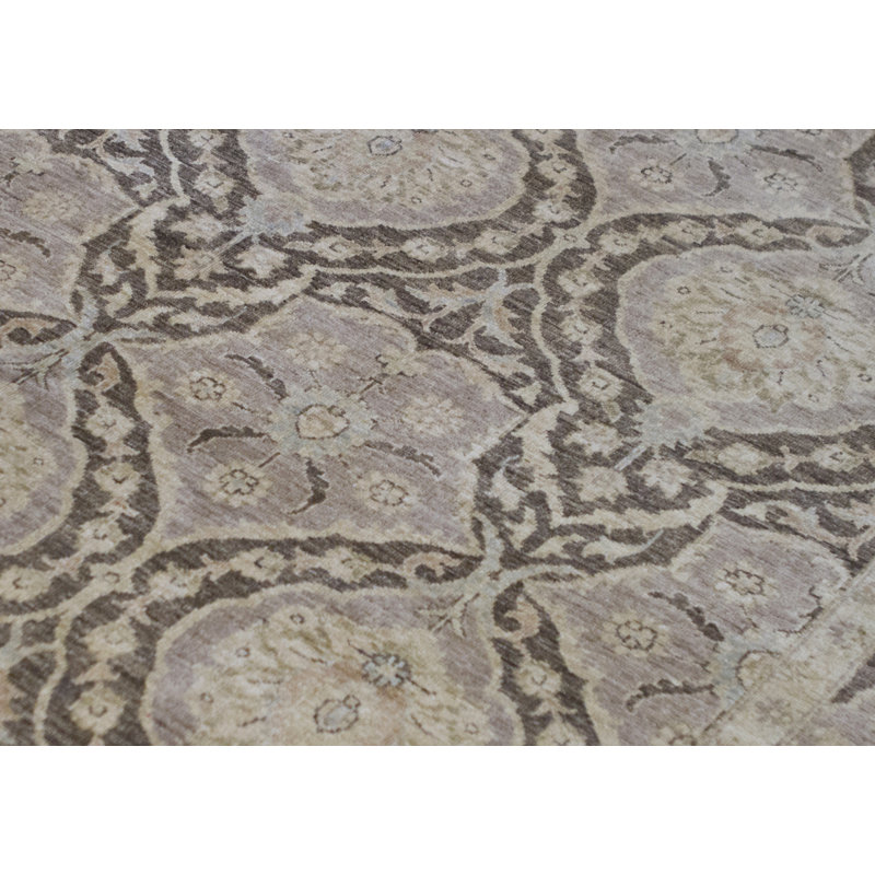Tapis brun de haute qualité noué à la main Ziegler