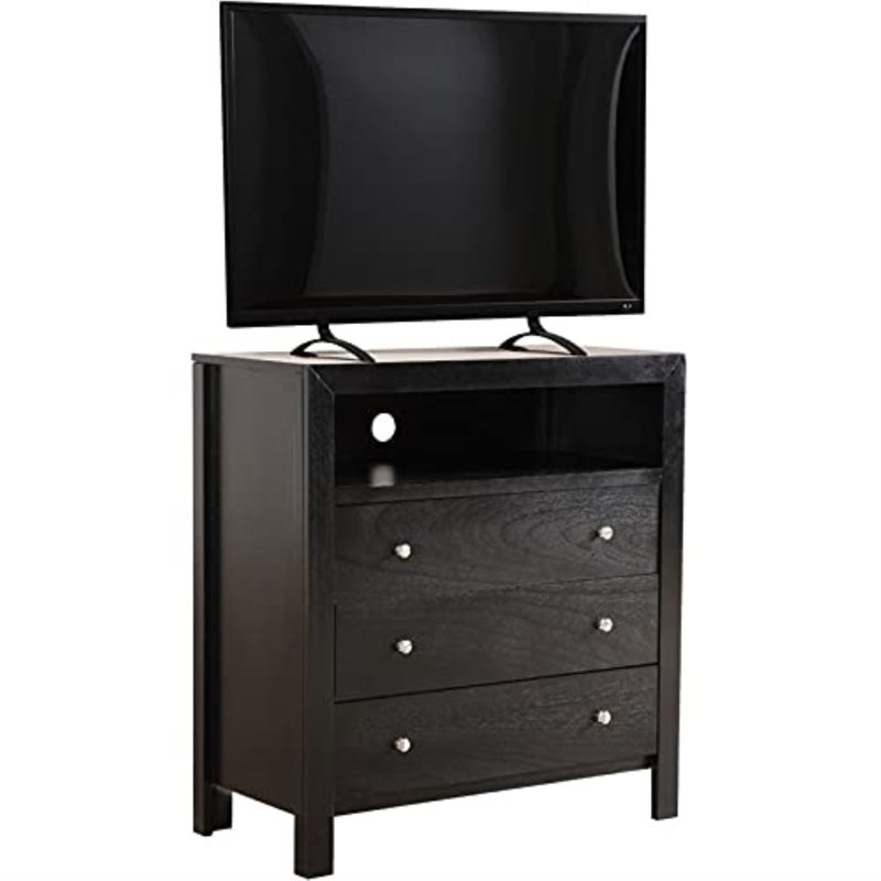 Lisbon 5 Drawer 34" W Standard Chest, Black