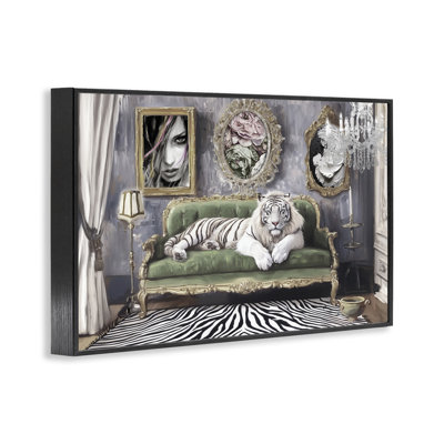 Languid Tiger in Opulent Space Giclee Art, design by Annabelle Hall