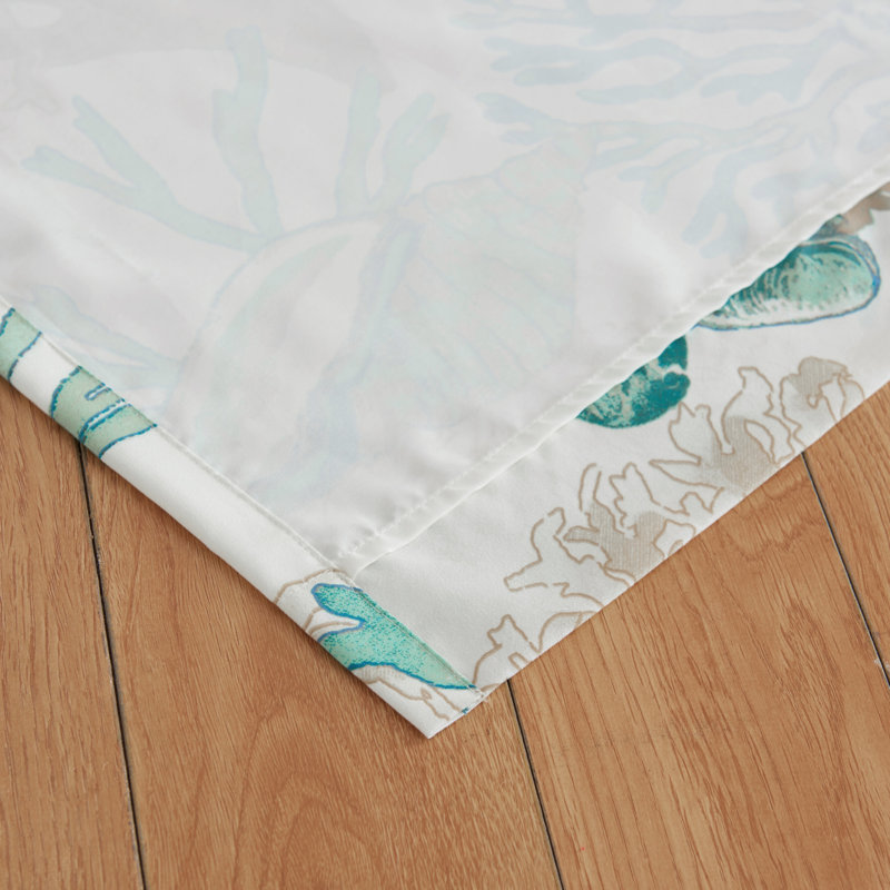 Paire de rideaux semi-transparents Atlantis, Jade, 84 po x 42 po