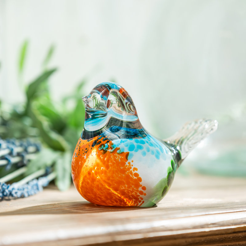 Decorative Bird Glass Table Décor