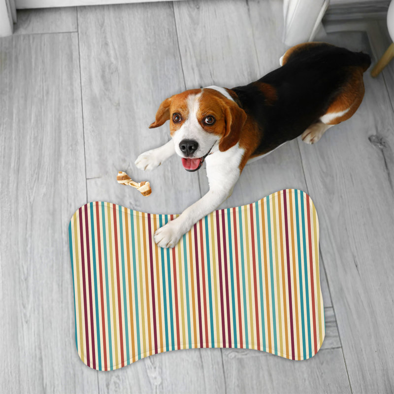 Tapis d'automne en forme d'os Retro Autumn Rainbow