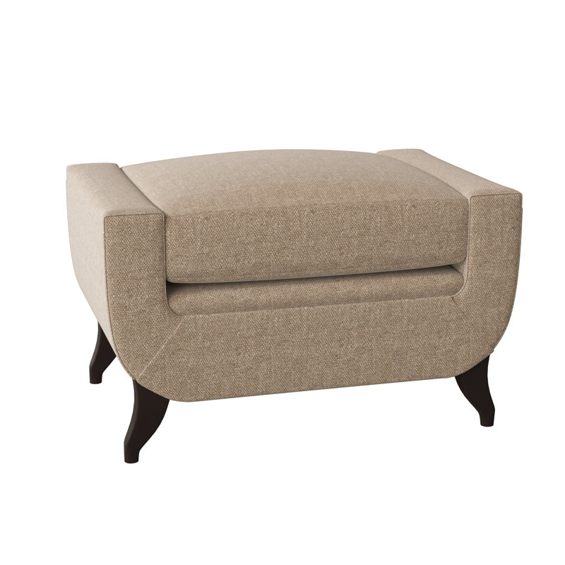 Armstrong Ottoman, American Walnut, Margaret Lagoon