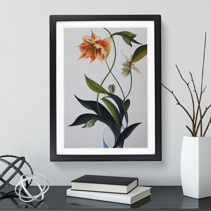 Flower Portrait No.2 - Framed Print, Black, 64cm H x 46cm W