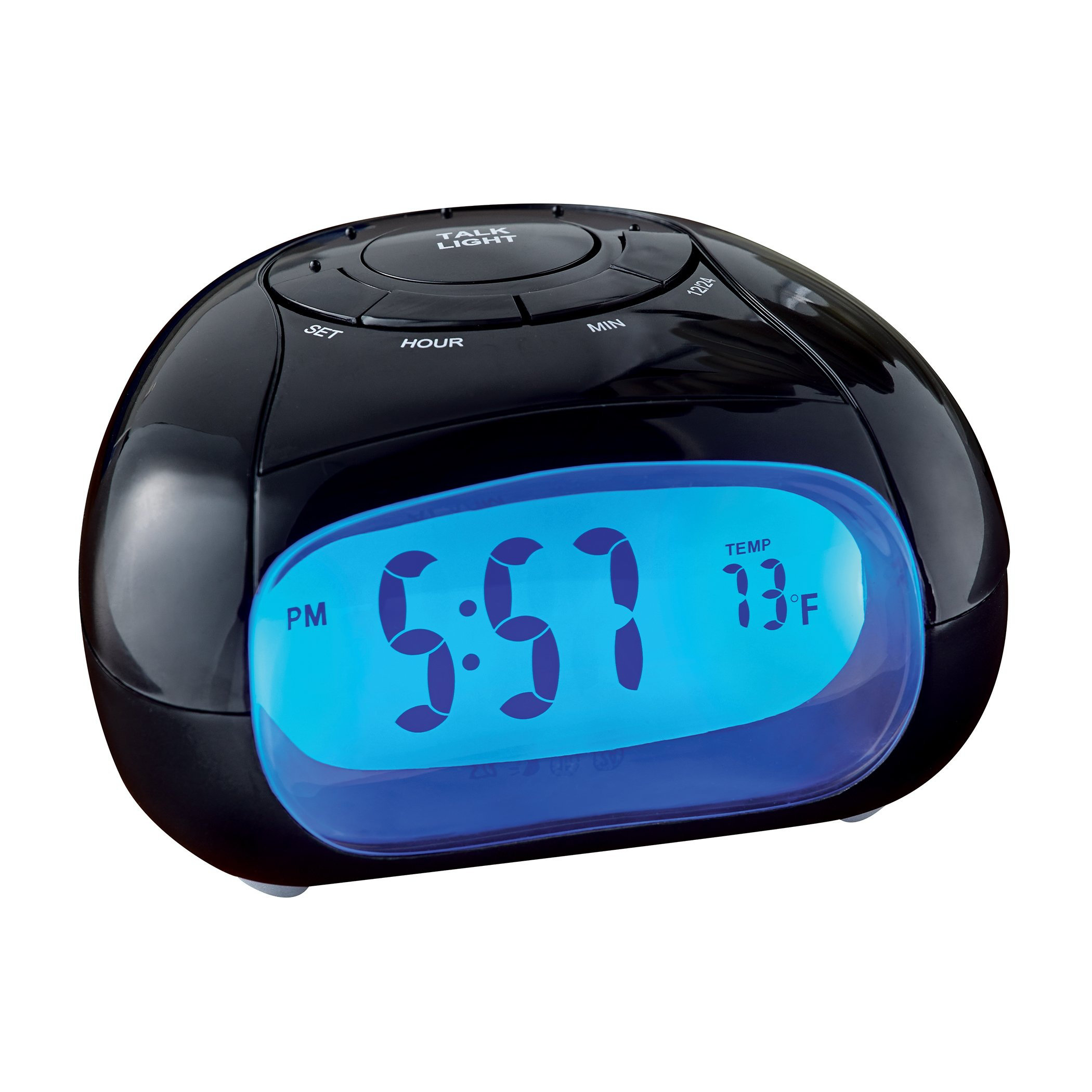 Wrought Studio™ Unique Talking Clock with Easy-to-Read LCD Screen | Wayfair