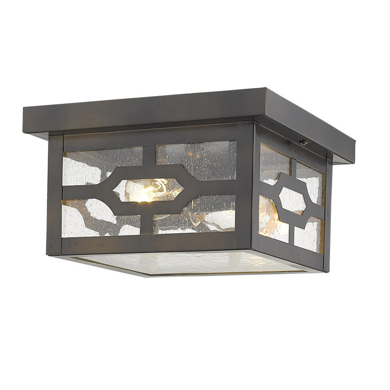 Plafonnier encastré carré 9" lanterne 2 lumières Brackin