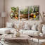 Ensemble de 3 tableaux sur toile tendue représentant une nature morte d'herbes aromatiques-1851606298