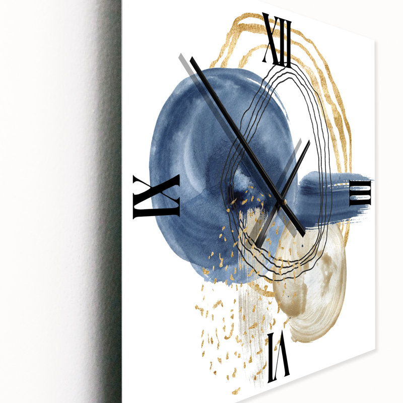 Horloge murale abstraite et vie sous-marine, Petit