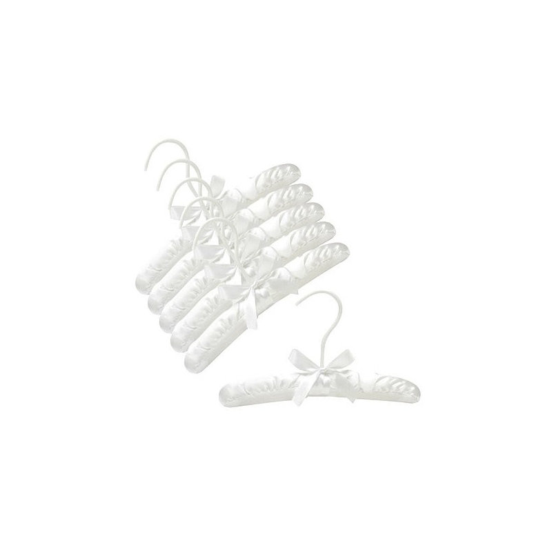 Satin Standard Hanger for Dress/Shirt/Sweater, White