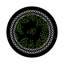 Christmas Berries Vegan Leather Round Coasters-1725225289