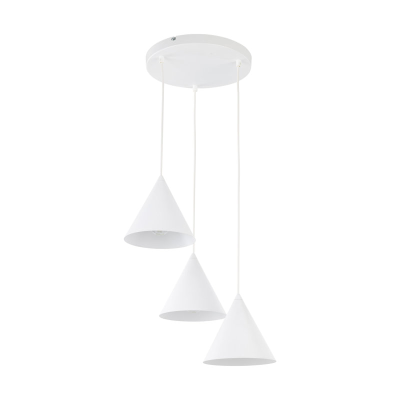 Luminaire suspendu CONO 3, Blanc, Blanc