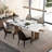 Modern Faux Leather Upholstered Dining Chairs Solid Back Side Chairs Set of 4-194402310