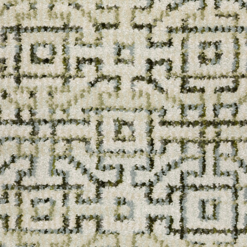 Tapis ivoire / vert Amot, Ivory/ Green, Rectangle 8'6" x 11'7"