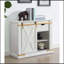 Table de salon de style rustique blanc antique 1 pièce