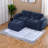 Portable Modern Sofas, Soft Velvet Upholstered, Multifunctional Design For Home & Family