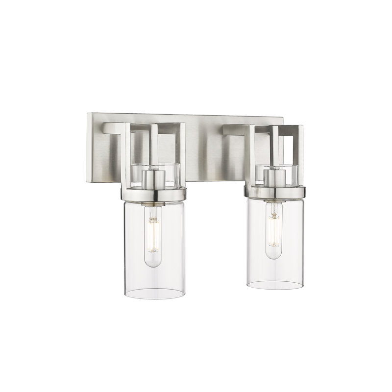 Éclairage pour meuble-lavabo mural 8 po Utopia, Blanc, Nickel satiné