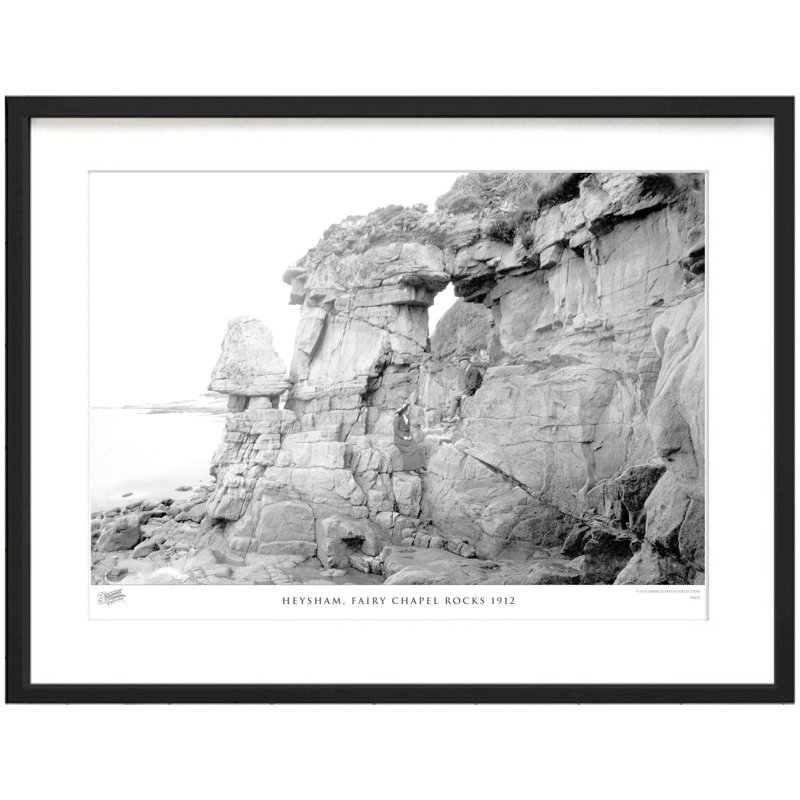 Heysham, Fairy Chapel Rocks 1912 - Single Picture Frame Print, 28cm H x 36cm W x 2.3cm D