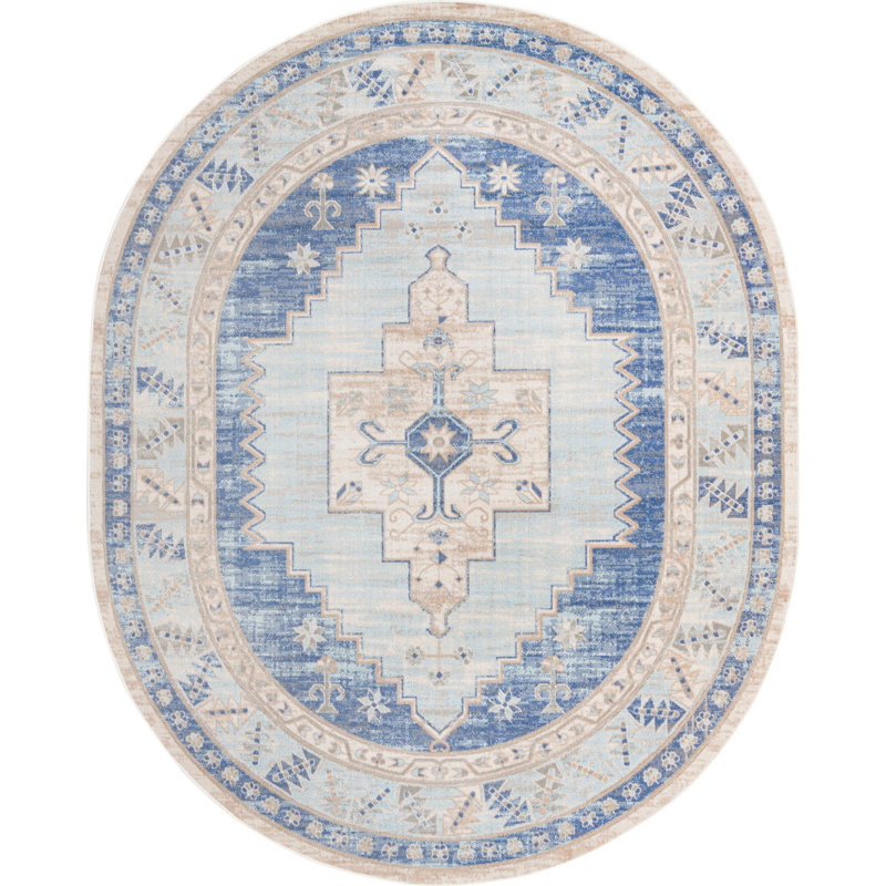 Matthei Oriental Indoor Rug, Oval 8' x 10'