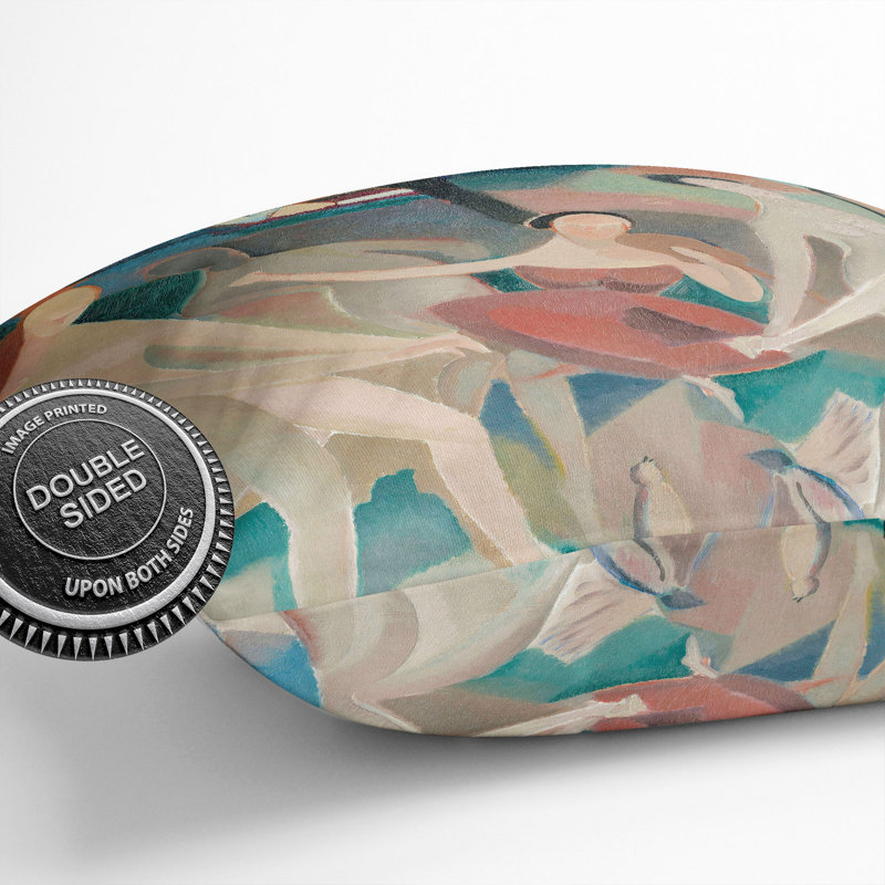Joy In The Woods Square Throw Cushion, 55cm H x 55cm W x 20cm D, Grey, Grey, Turquoise