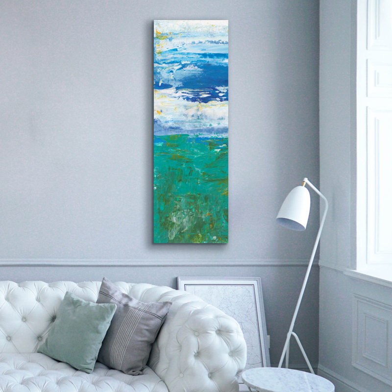  «Free Run 1» par Renee Kaelber, art mural sur toile, 20 po x 60 po