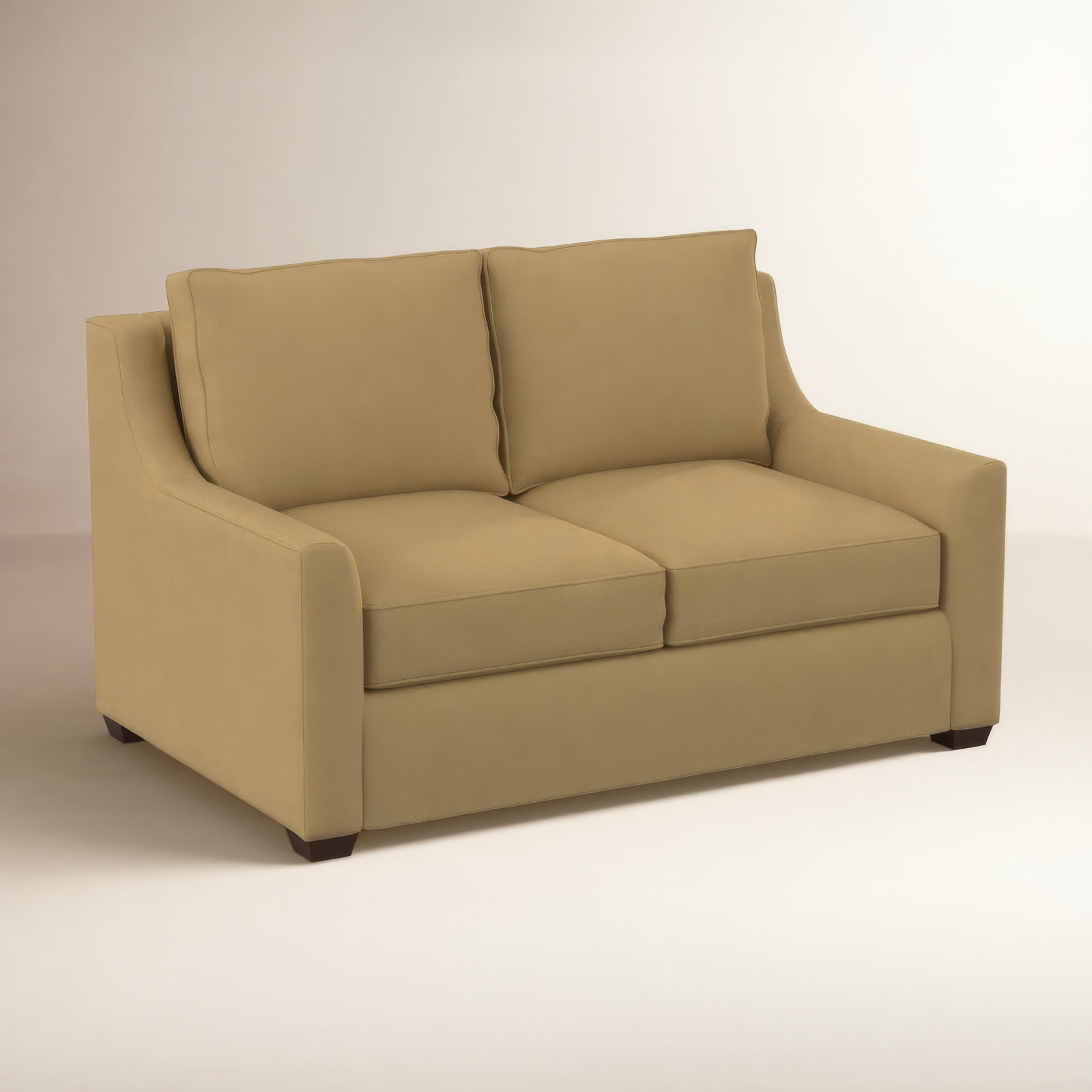 Gemi 56.5'' Upholstered Sofa, Bella Toast Performance Velvet