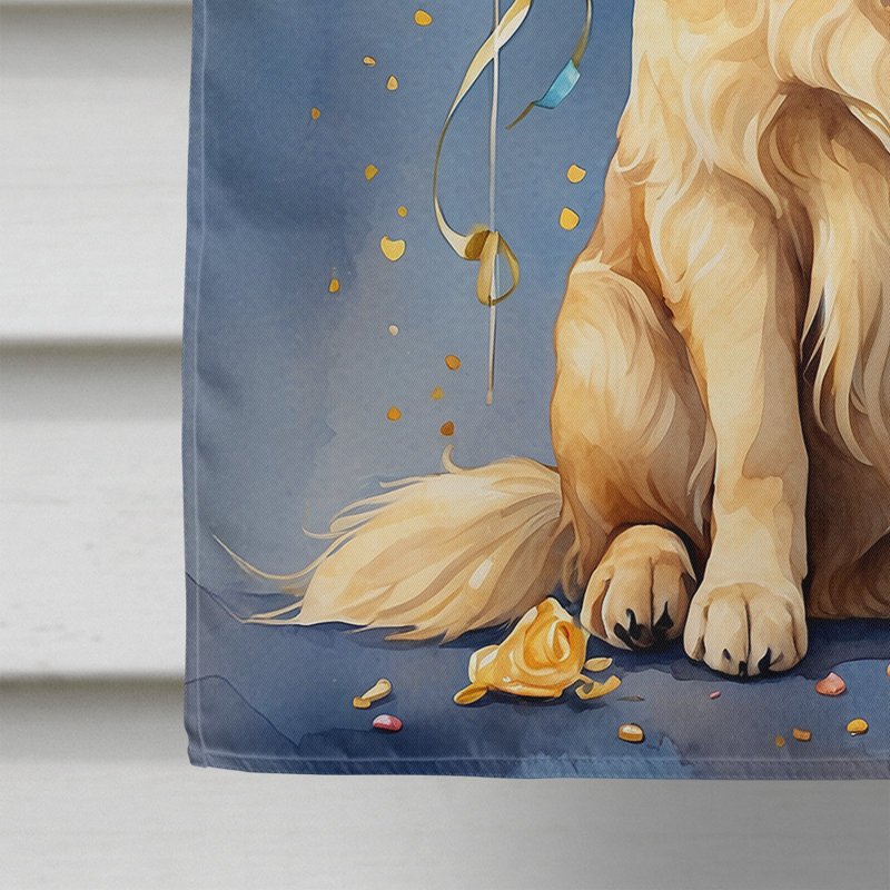 Drapeau «Happy Birthday House», Golden retriever