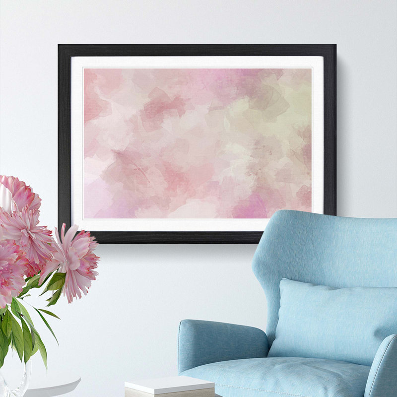 Forgetting Time in Abstract - Picture Frame Graphic Art Print, 36cm H x 48cm W x 2cm D, Black Framed