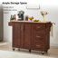 Îlot de cuisine avec comptoir à abattants (tabouret non inclus)-412839050