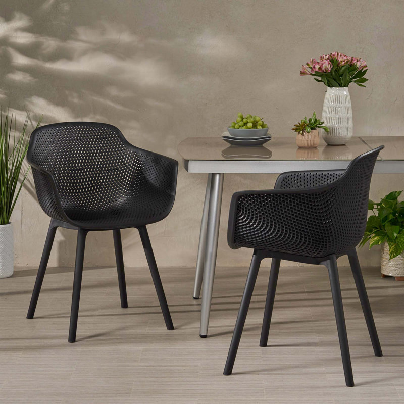 Chaise moderne Lotus, Noir