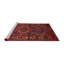 Tapis oriental multicolore tissé à la machine Oriental-815795917