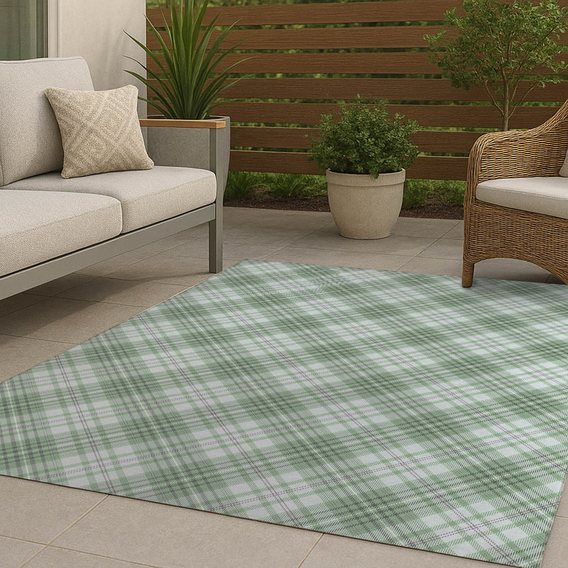 Tapis extérieur antidérapant Chinny, Rectangulaire 8 pi x 10 pi