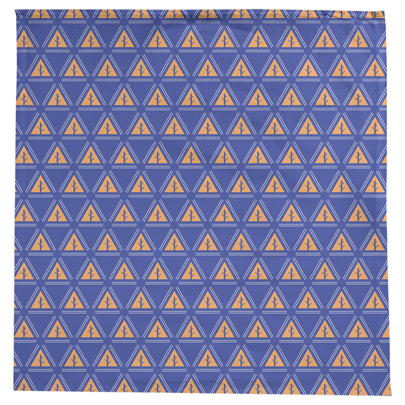Nappe d’arbre minimaliste classique Barbra, Bleu / Orange