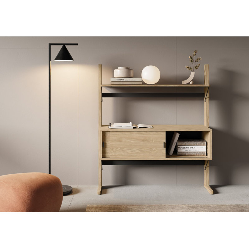 121cm H x 108cm W Standard Bookcase, (2 Shelves) 121cm H x 108cm W x 40cm D