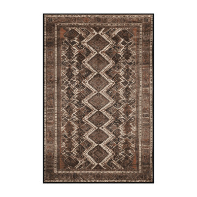 Machine Washable Persian Brown Area Rug