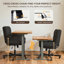 Fauteuil de bureau à dossier moyen en similicuir à pattes croisées, fauteuil de bureau résistant aux égratignures avec accoudoirs réglables et fonction d'inclinaison relevable, fauteuil de direction pivotant à roulettes avec poches de rangement latérales-117671836-130973135