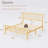 Modern Bamboo Platform Bed Frame with Headboard, Heavy Duty Wood Bed with Metal Slat Support, No Box Spring Needed-1228863233