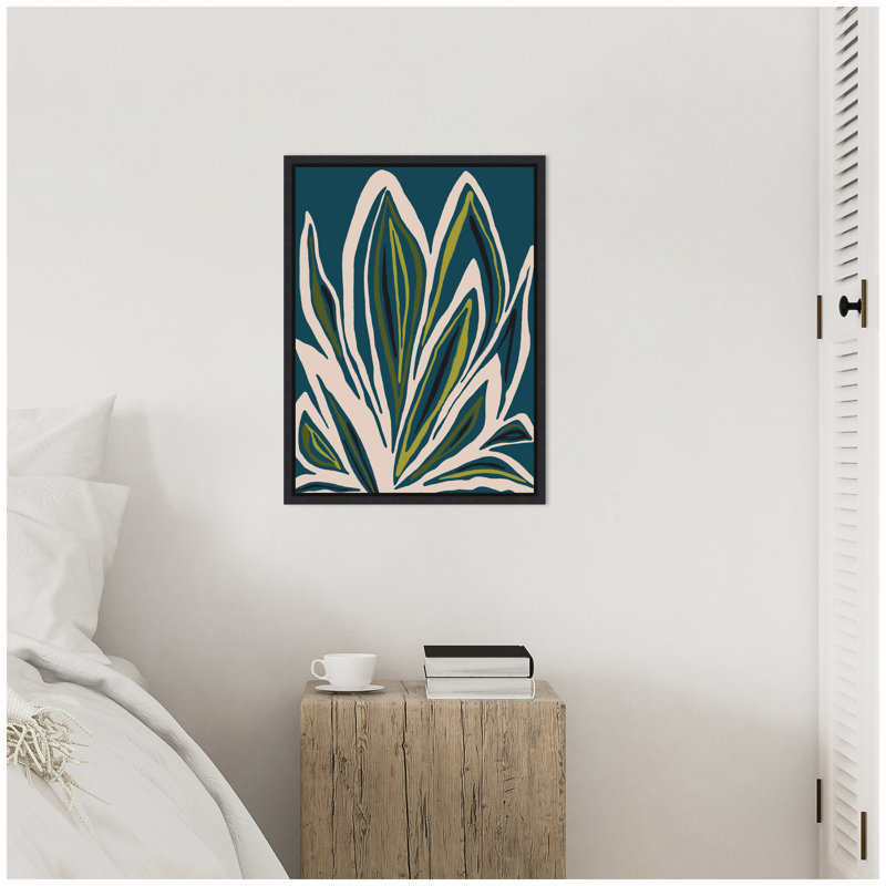 Blue Flora 1 by Alicia Bock Framed Canvas Wall Art Print
