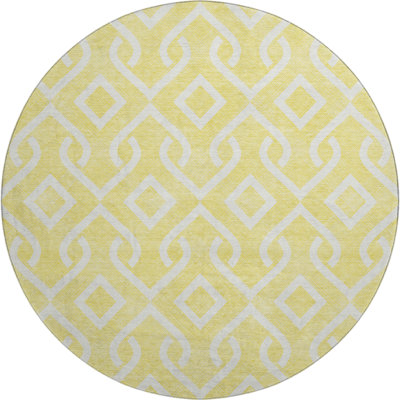 Premium Machine Washable Cerrito Yellow Rug
