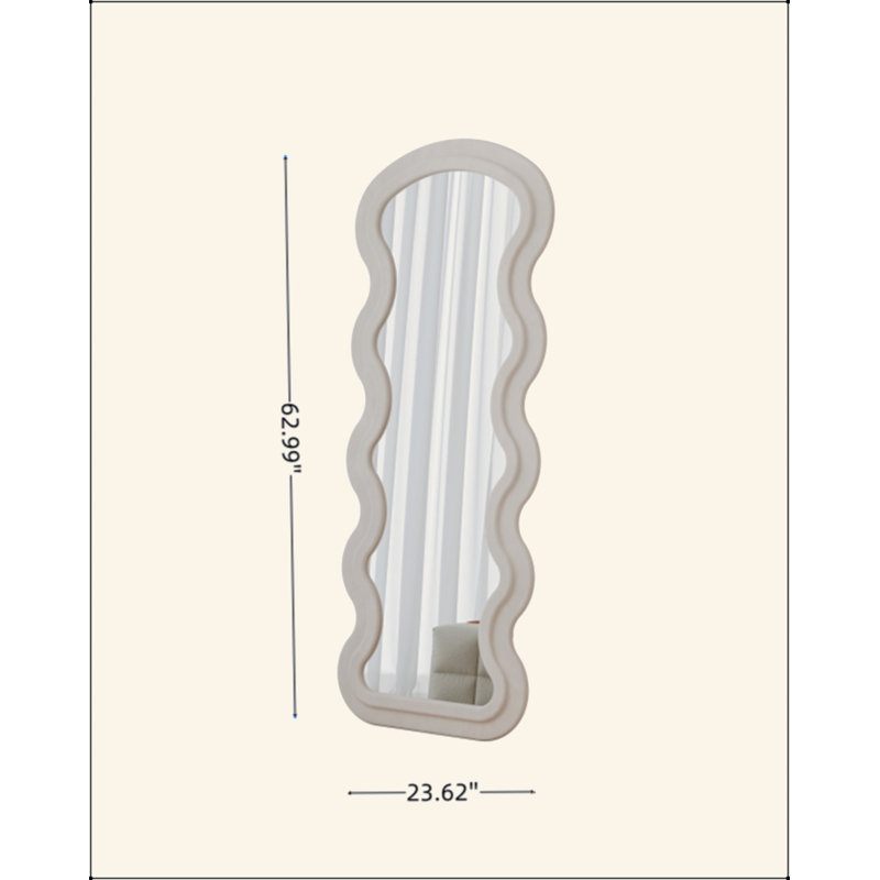 Miroir blanc crème