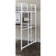 Lit mezzanine en métal blanc avec un design contemporain, des échelles simples et un bureau de rangement avec deux espaces de travail en dessous, facile à assembler