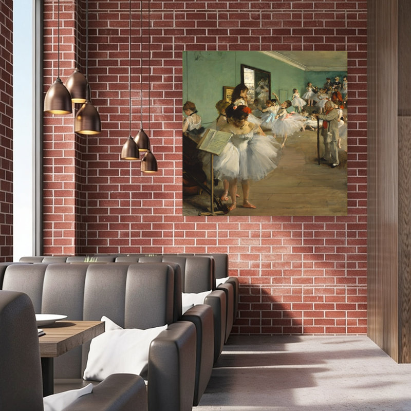 La classe de danse, 1873-1874, estampe d'art mural contemporain abstrait impressionniste, H 48 po x l 48 po