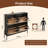 Rattan Shoe Cabinet With 4 Flip-Down Doors-750062147
