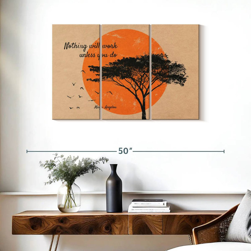 Tergel Nothing Will Work Quote, 24" H x 38" W
