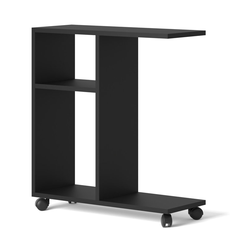 Jandre Wheel End Table, Black