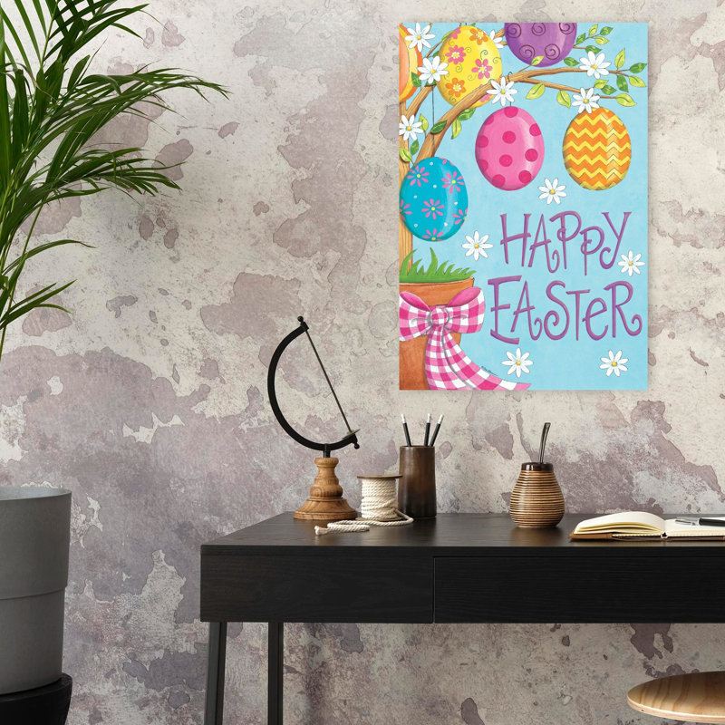 Arbre de Pâques abstrait fantaisiste, arbre de printemps contemporain, art, H 24 po x l 16 po