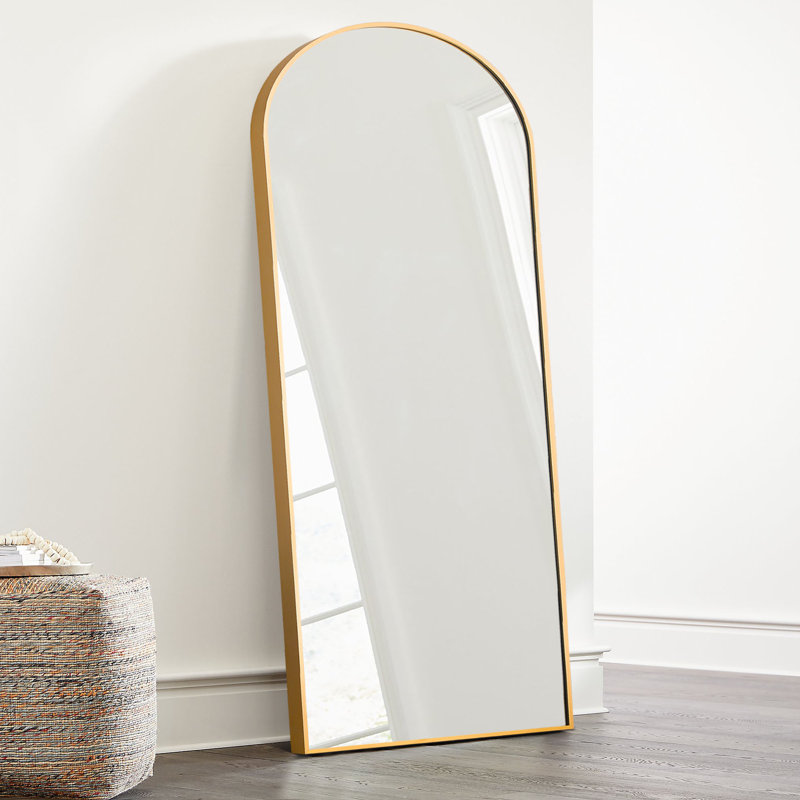 Calliegh Metal Flat Mirror, Gold, 71" x 28"