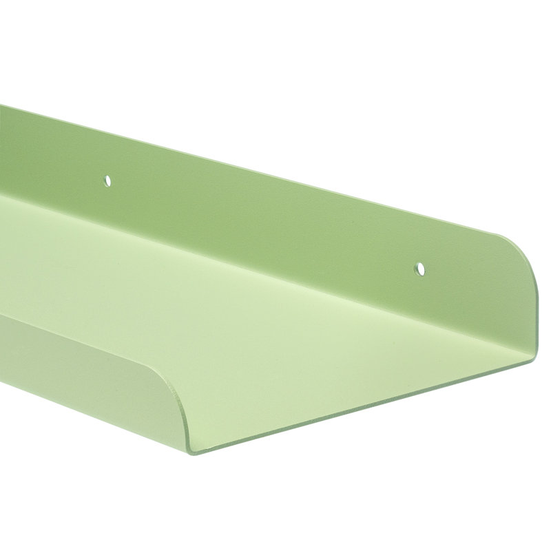 Ennice Metal Floating Shelf, Green, 4cm H x 100cm W x 15cm D