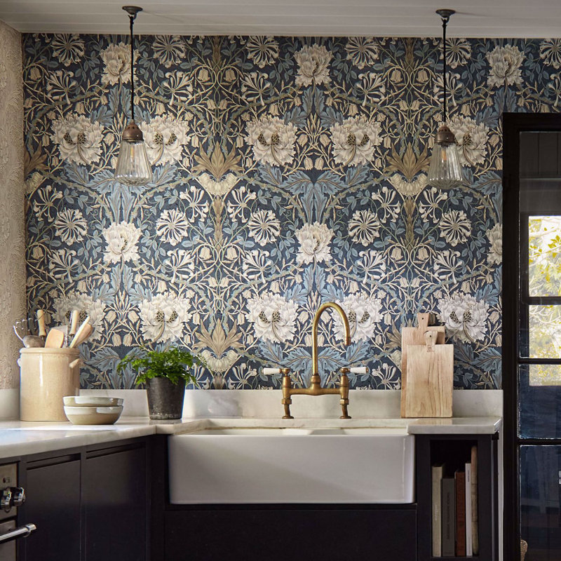 Honeysuckle & Tulip Woad/Thyme 10.05m x 68.6cm Matte Roll