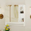 Armoire de toilette murale à miroir avec rangement et porte-serviettes, peu encombrante et fonctionnelle