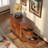 Solid Wood End Table with 2 Storage Drawers, No Assembly Required-354571477